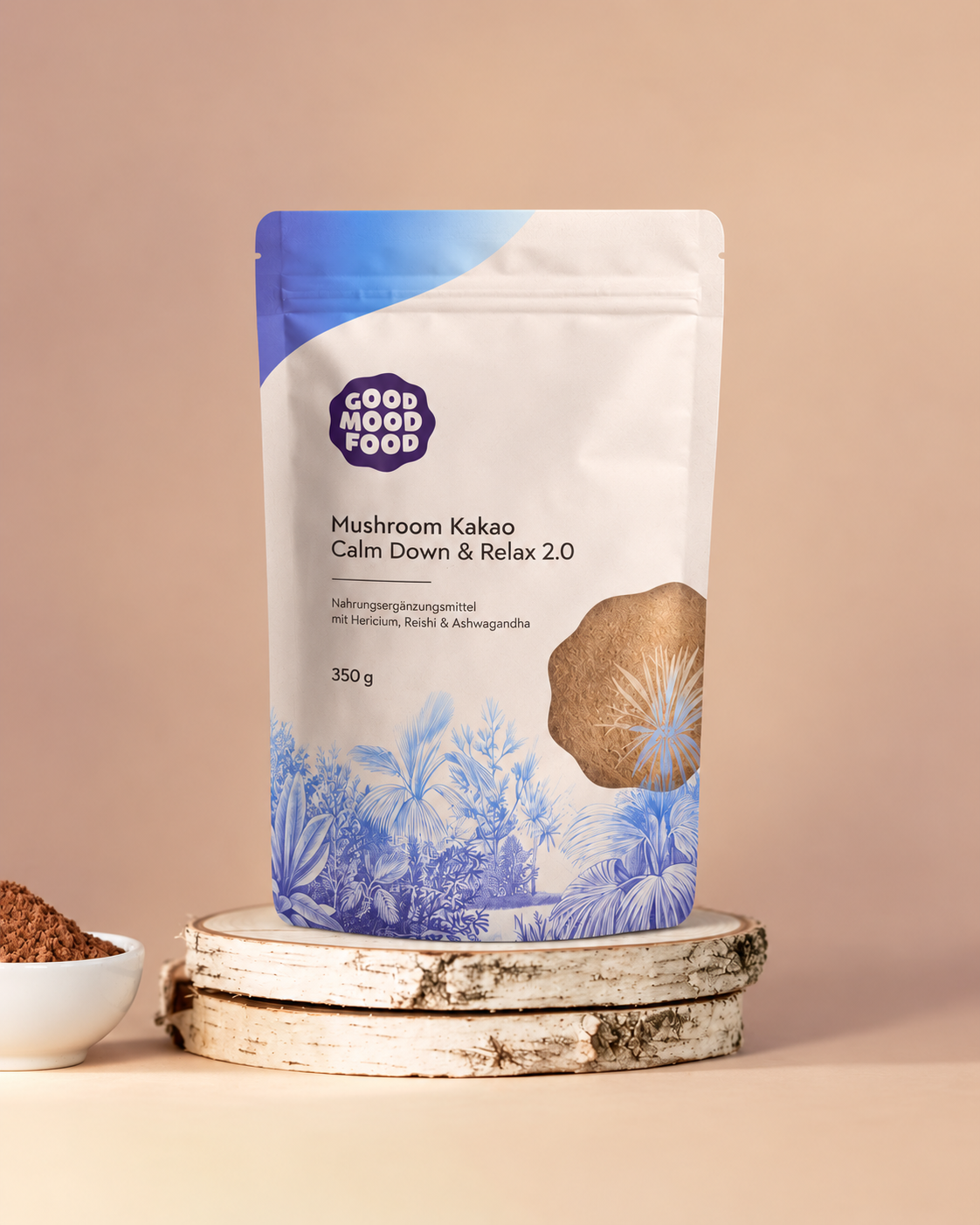 Avslappende soppkakao 350g Lion’s Mane Reishi Ashwagandha – Calm Down and Relax 2.0