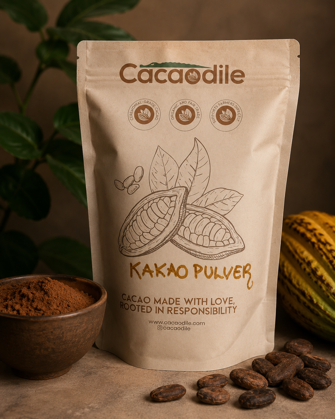 Økologisk kakaopulver 500 gram