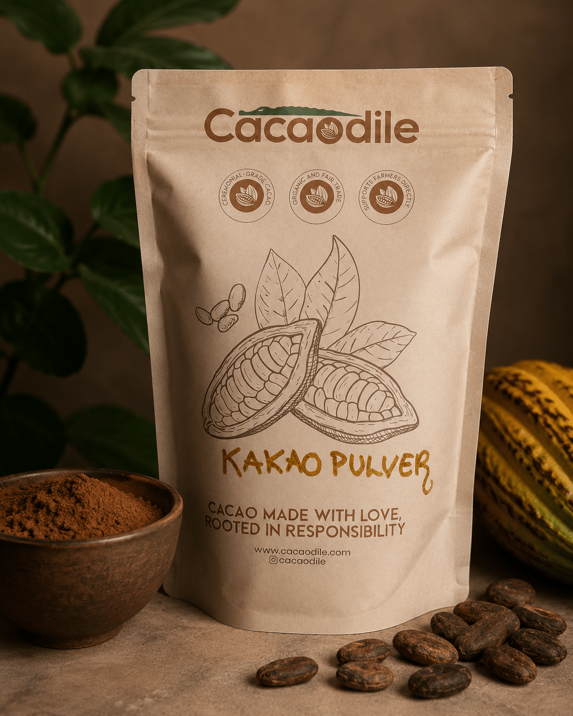 Økologisk kakaopulver 500 gram - Cacaodile