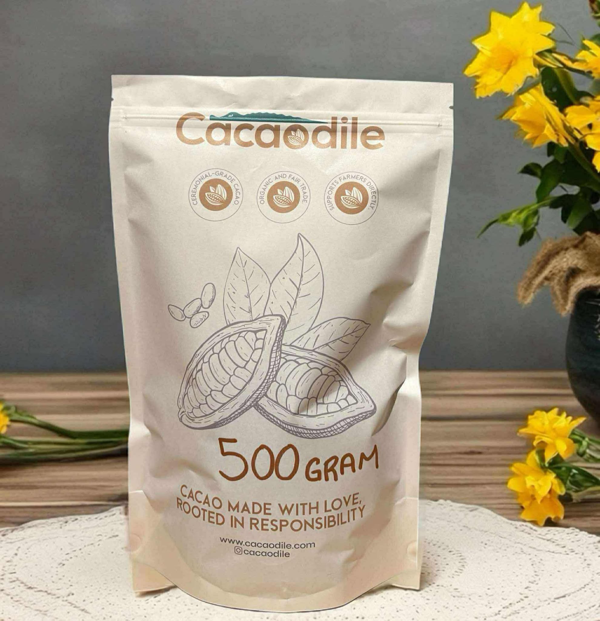 Økologisk seremoniell kakao fra Ecuador (Providence del Guyas) 500 gram - Cacaodile